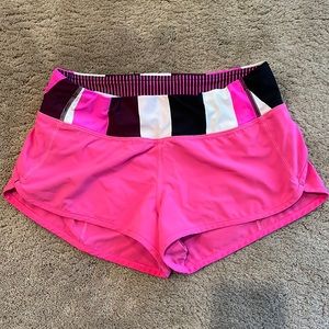 Pink lululemon shorts